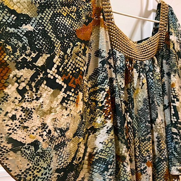 🦋🦋BOHOBandolino butterfly sleevesOpensUpwithArms MovementBeautifulColorsEUC.M - Picture 7 of 9